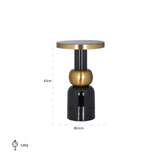 Bijzettafel Mose 41Ø (Black) van Richmond Interiors – Luxe comfort op maat van PureWonen. Vraag naar de beste prijs.