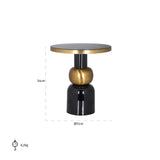 Bijzettafel Mose 51Ø (Black) van Richmond Interiors – Luxe comfort op maat van PureWonen. Vraag naar de beste prijs.