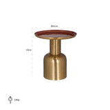 Bijzettafel Inaya 41Ø (Brushed Gold) van Richmond Interiors – Luxe comfort op maat van PureWonen. Vraag naar de beste prijs.