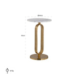 Bijzettafel Celine (Brushed Gold) van Richmond Interiors – Luxe comfort op maat van PureWonen. Vraag naar de beste prijs.