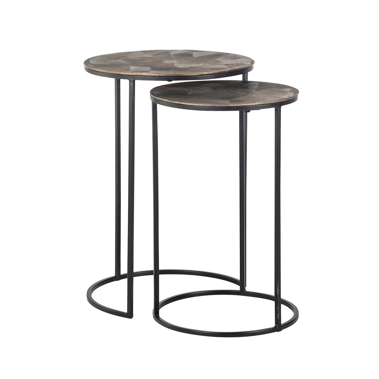 Bijzettafel Tulum set van 2 (Brushed Gold) van Richmond Interiors – Luxe comfort op maat van PureWonen. Vraag naar de beste prijs.