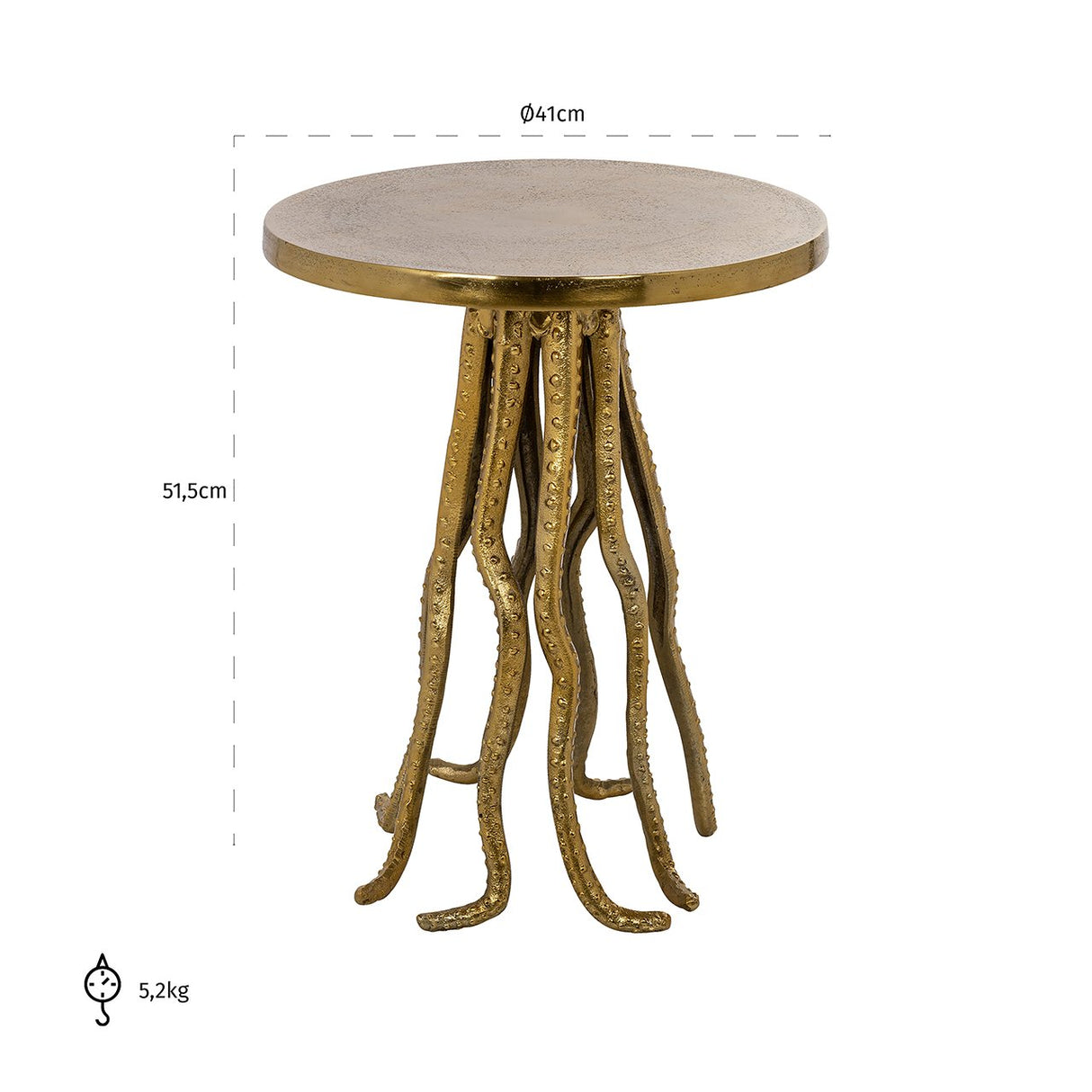 Bijzettafel Macey (Gold) van Richmond Interiors – Luxe comfort op maat van PureWonen. Vraag naar de beste prijs.