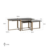 Salontafel Sterling set van 2 (Brown) van Richmond Interiors – Luxe comfort op maat van PureWonen. Vraag naar de beste prijs.