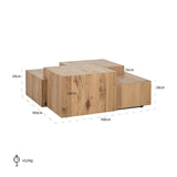 Salontafel Lennox Nature (Natural) van Richmond Interiors – Luxe comfort op maat van PureWonen. Vraag naar de beste prijs.