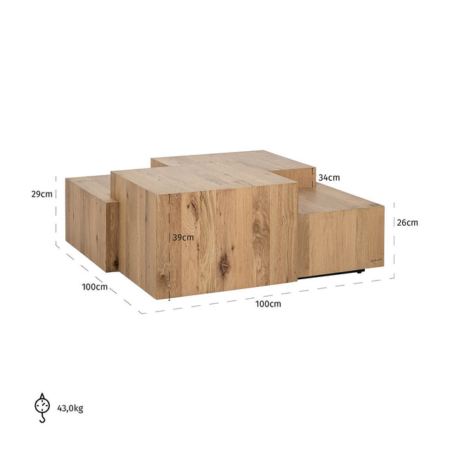 Salontafel Lennox Nature (Natural) van Richmond Interiors – Luxe comfort op maat van PureWonen. Vraag naar de beste prijs.
