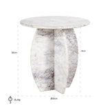 Bijzettafel Holmes 50Ø (White) van Richmond Interiors – Luxe comfort op maat van PureWonen. Vraag naar de beste prijs.