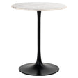Bistrotafel Carlten wit 65Ø (Black/white) van Richmond Interiors – Luxe comfort op maat van PureWonen. Vraag naar de beste prijs.
