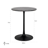 Bistrotafel Carlten 65Ø (Black) van Richmond Interiors – Luxe comfort op maat van PureWonen. Vraag naar de beste prijs.