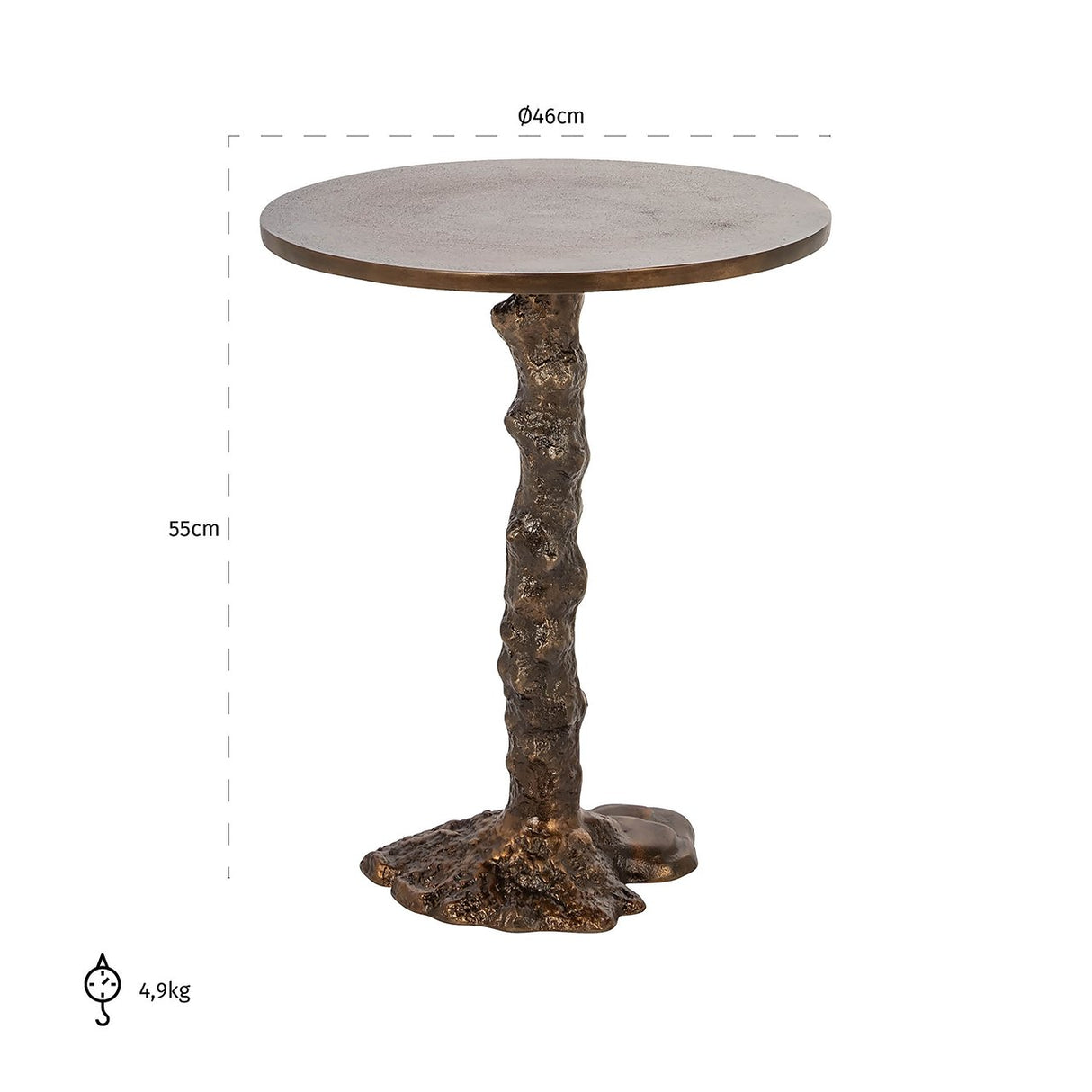 Bijzettafel Misty (Bronze) van Richmond Interiors – Luxe comfort op maat van PureWonen. Vraag naar de beste prijs.