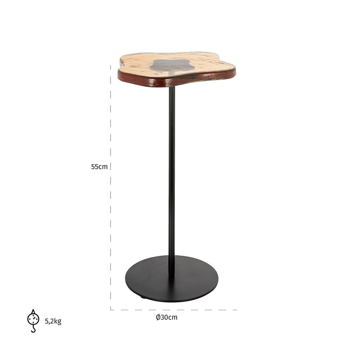 Bijzettafel Carlin (Brown) van Richmond Interiors – Luxe comfort op maat van PureWonen. Vraag naar de beste prijs.