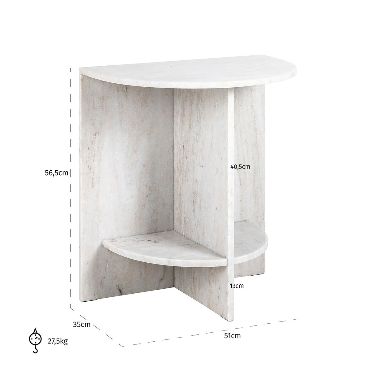 Bijzettafel Lansky (Beige) van Richmond Interiors – Luxe comfort op maat van PureWonen. Vraag naar de beste prijs.