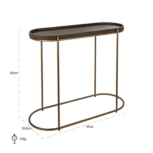 Wandtafel Zillon (Brown) van Richmond Interiors – Luxe comfort op maat van PureWonen. Vraag naar de beste prijs.