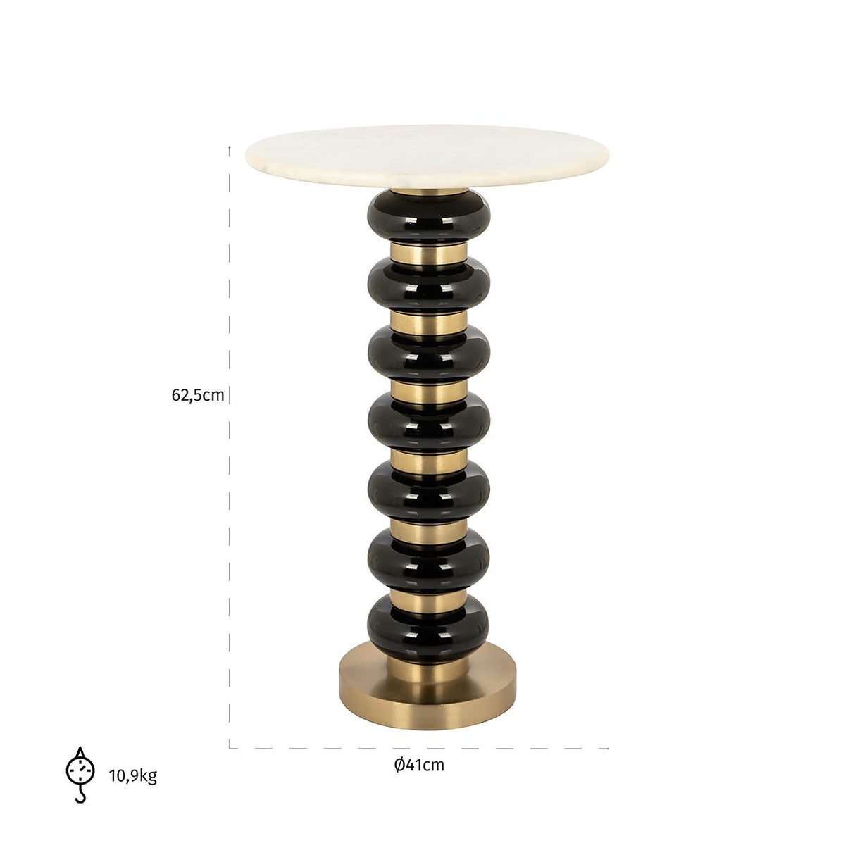 Bijzettafel Barbara black (Black) van Richmond Interiors – Luxe comfort op maat van PureWonen. Vraag naar de beste prijs.