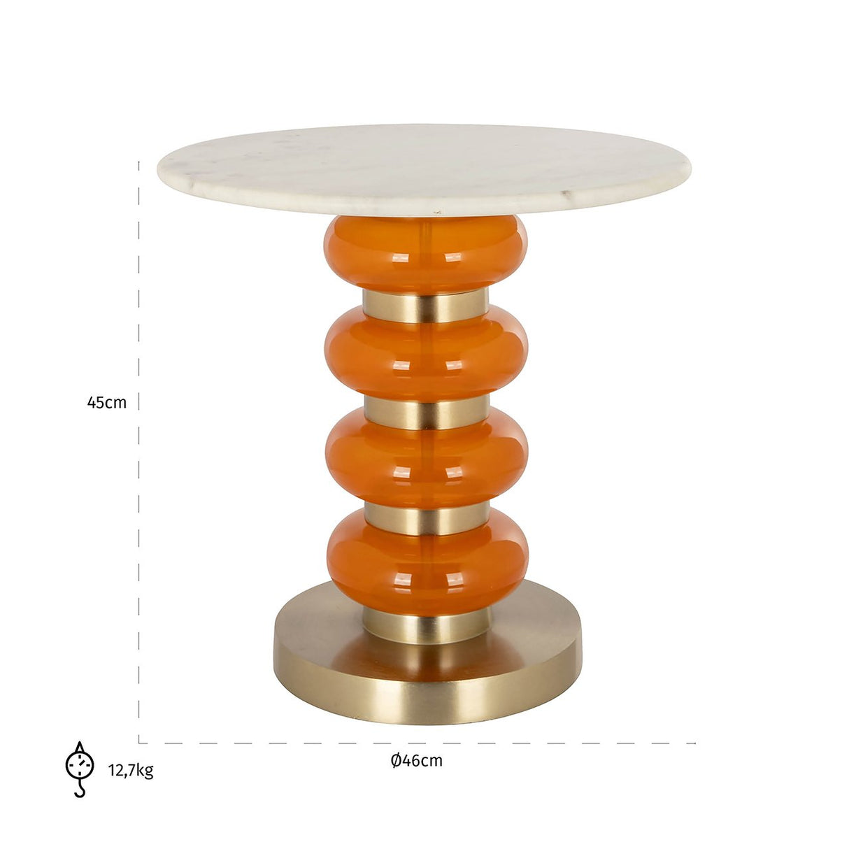 Bijzettafel Boann orange (Orange) van Richmond Interiors – Luxe comfort op maat van PureWonen. Vraag naar de beste prijs.