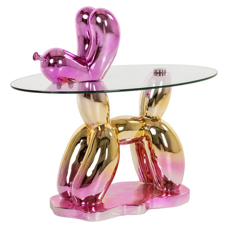 Bijzettafel Usha met glas (Pink) van Richmond Interiors – Luxe comfort op maat van PureWonen. Vraag naar de beste prijs.