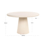 Outdoor eettafel Urban Bloom sandstone 130Ø