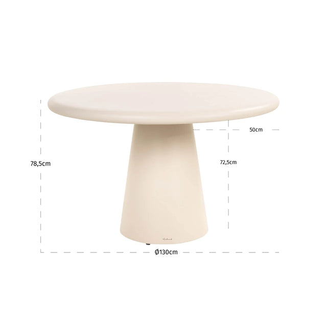 Outdoor eettafel Urban Bloom sandstone 130Ø
