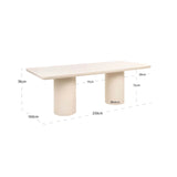Outdoor eettafel Urban Bloom sandstone 230