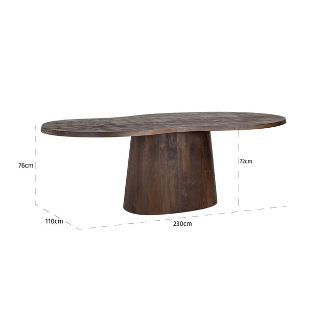 Eettafel Odile 230 (Dark brown) van Richmond Interiors – Luxe comfort op maat van PureWonen. Vraag naar de beste prijs.