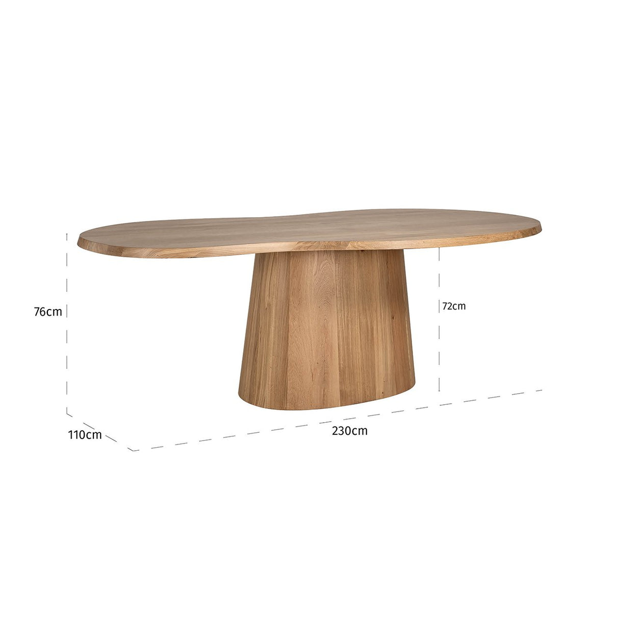 Eettafel Riva 230 (Natural oak) van Richmond Interiors – Luxe comfort op maat van PureWonen. Vraag naar de beste prijs.