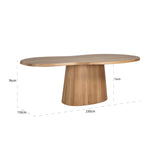 Eettafel Riva 230 (Natural oak) van Richmond Interiors – Luxe comfort op maat van PureWonen. Vraag naar de beste prijs.