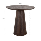 Bistrotafel Willow 80Ø (Dark brown) van Richmond Interiors – Luxe comfort op maat van PureWonen. Vraag naar de beste prijs.