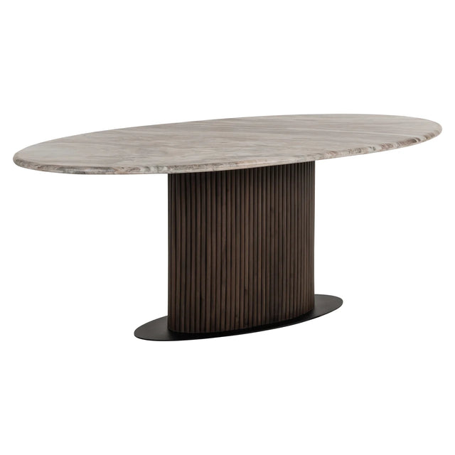 Eettafel Rashford Blush beige oval 200