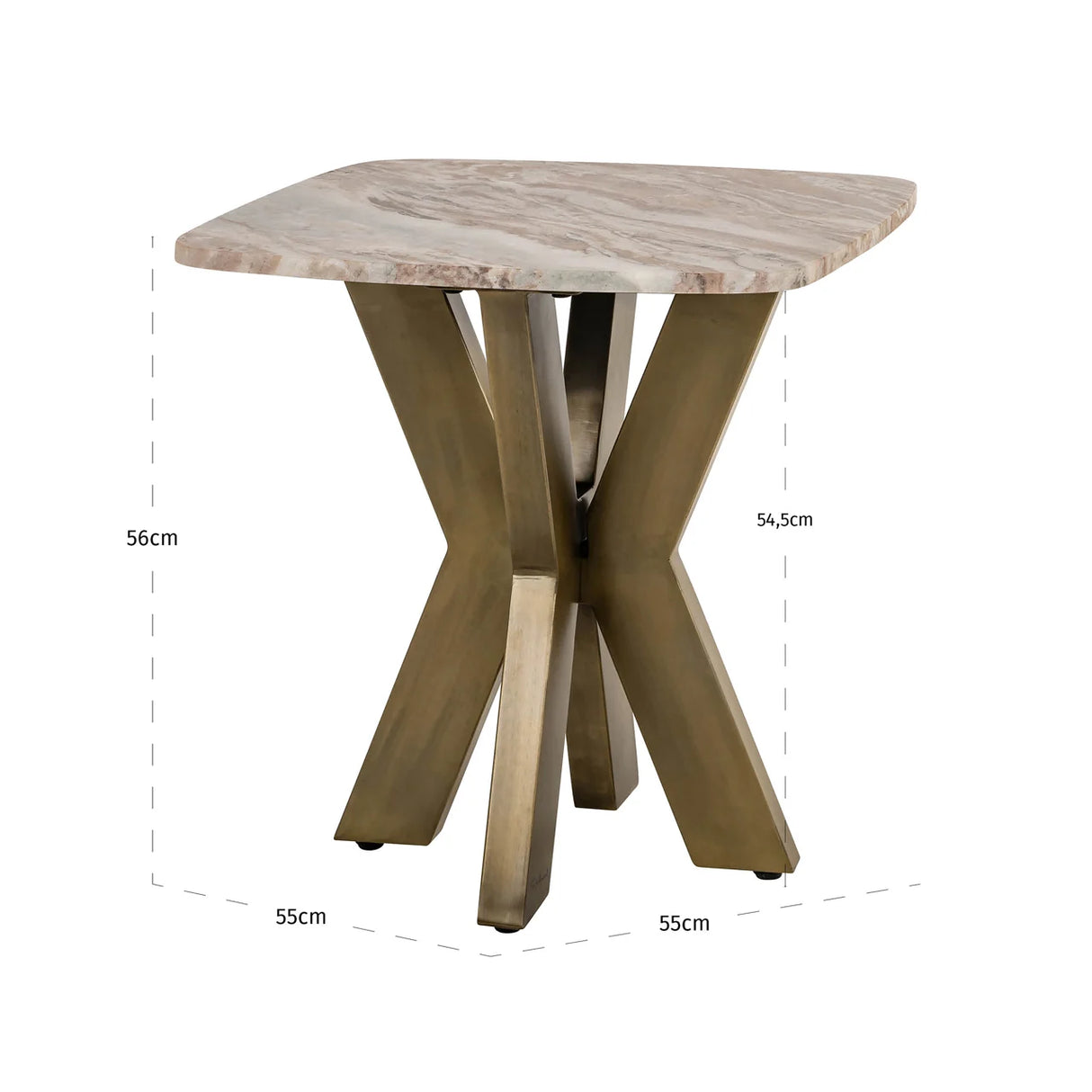 Bijzettafel Bottega Blush beige