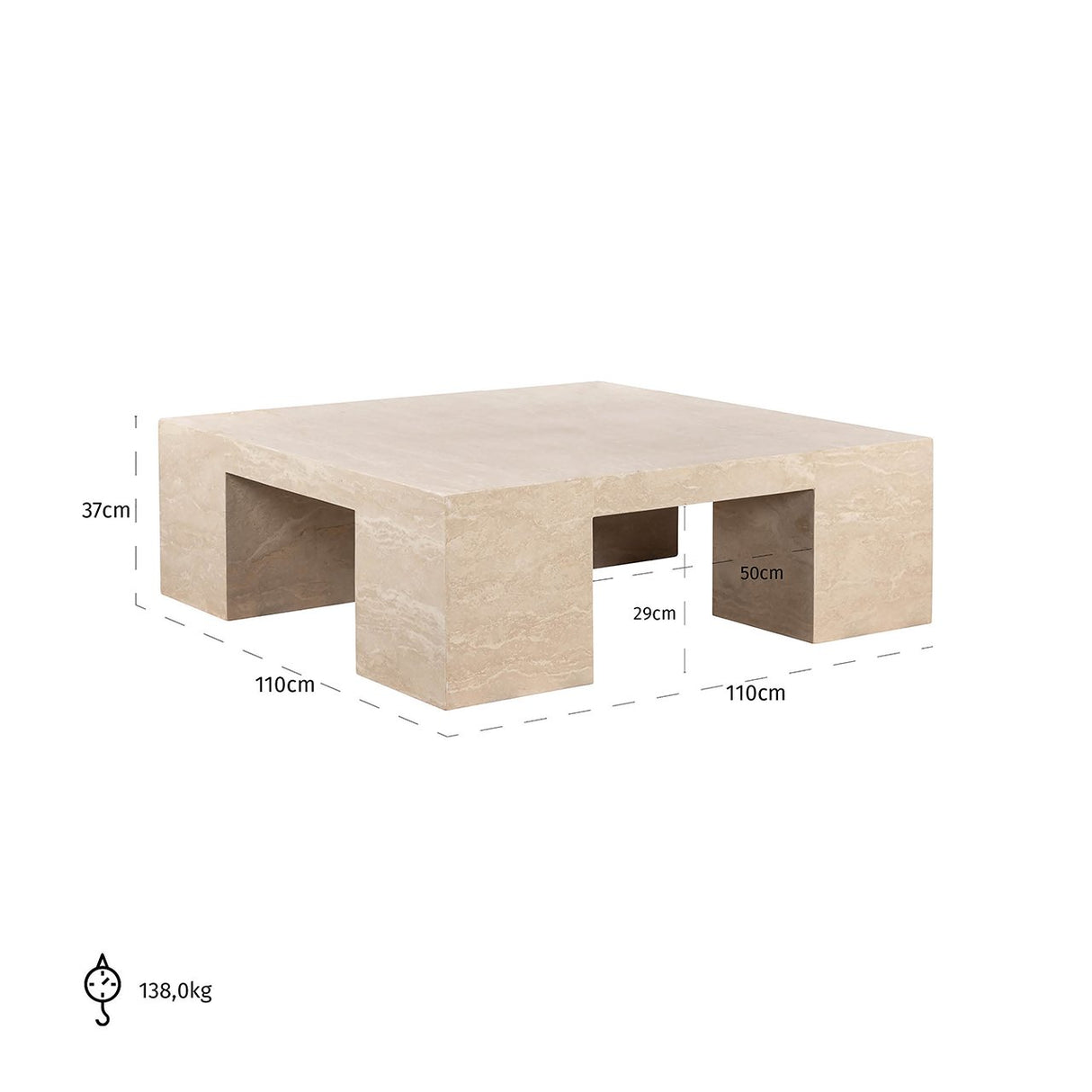 Salontafel Biltmore Italian beige Travertin (Beige) van Richmond Interiors – Luxe comfort op maat van PureWonen. Vraag naar de beste prijs.