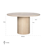 Ronde eettafel Renaissance beige Travertine (Beige) van Richmond Interiors – Luxe comfort op maat van PureWonen. Vraag naar de beste prijs.