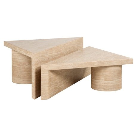 Salontafel set Fictus Travertine faux (Beige) van Richmond Interiors – Luxe comfort op maat van PureWonen. Vraag naar de beste prijs.