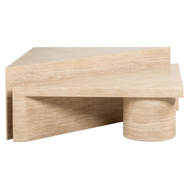 Salontafel set Fictus Travertine faux (Beige) van Richmond Interiors – Luxe comfort op maat van PureWonen. Vraag naar de beste prijs.