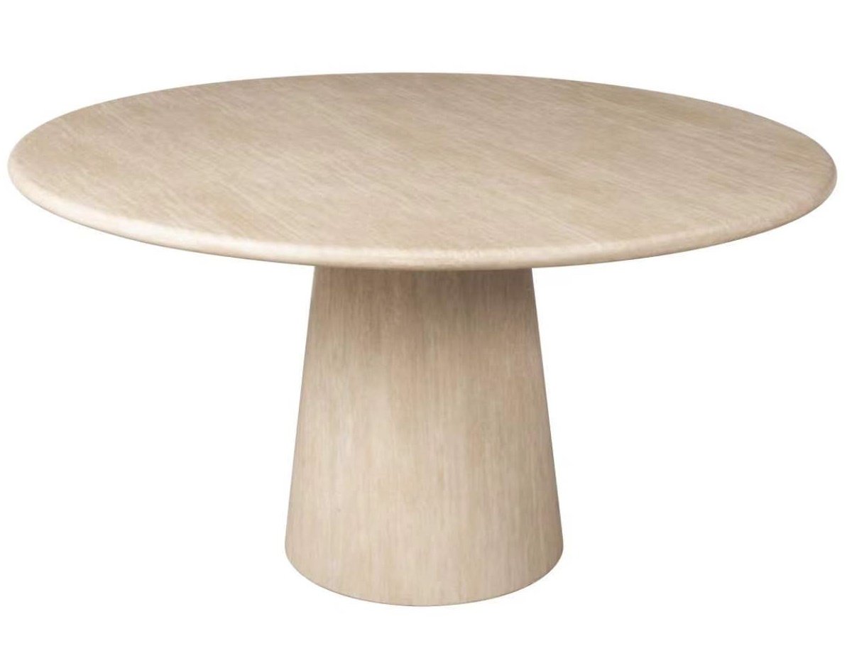 Eettafel Fictus 140Ø faux travertine (Beige) van Richmond Interiors – Luxe comfort op maat van PureWonen. Vraag naar de beste prijs.