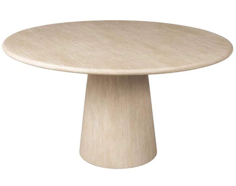 Eettafel Fictus 140Ø faux travertine (Beige) van Richmond Interiors – Luxe comfort op maat van PureWonen. Vraag naar de beste prijs.