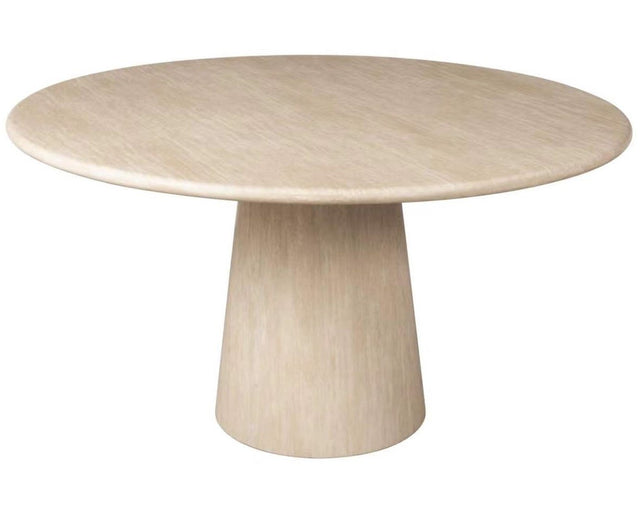 Eettafel Fictus 140Ø faux travertine (Beige) van Richmond Interiors – Luxe comfort op maat van PureWonen. Vraag naar de beste prijs.