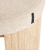 Poef Gallice natural beige travertine (Beige) van Richmond Interiors – Luxe comfort op maat van PureWonen. Vraag naar de beste prijs.