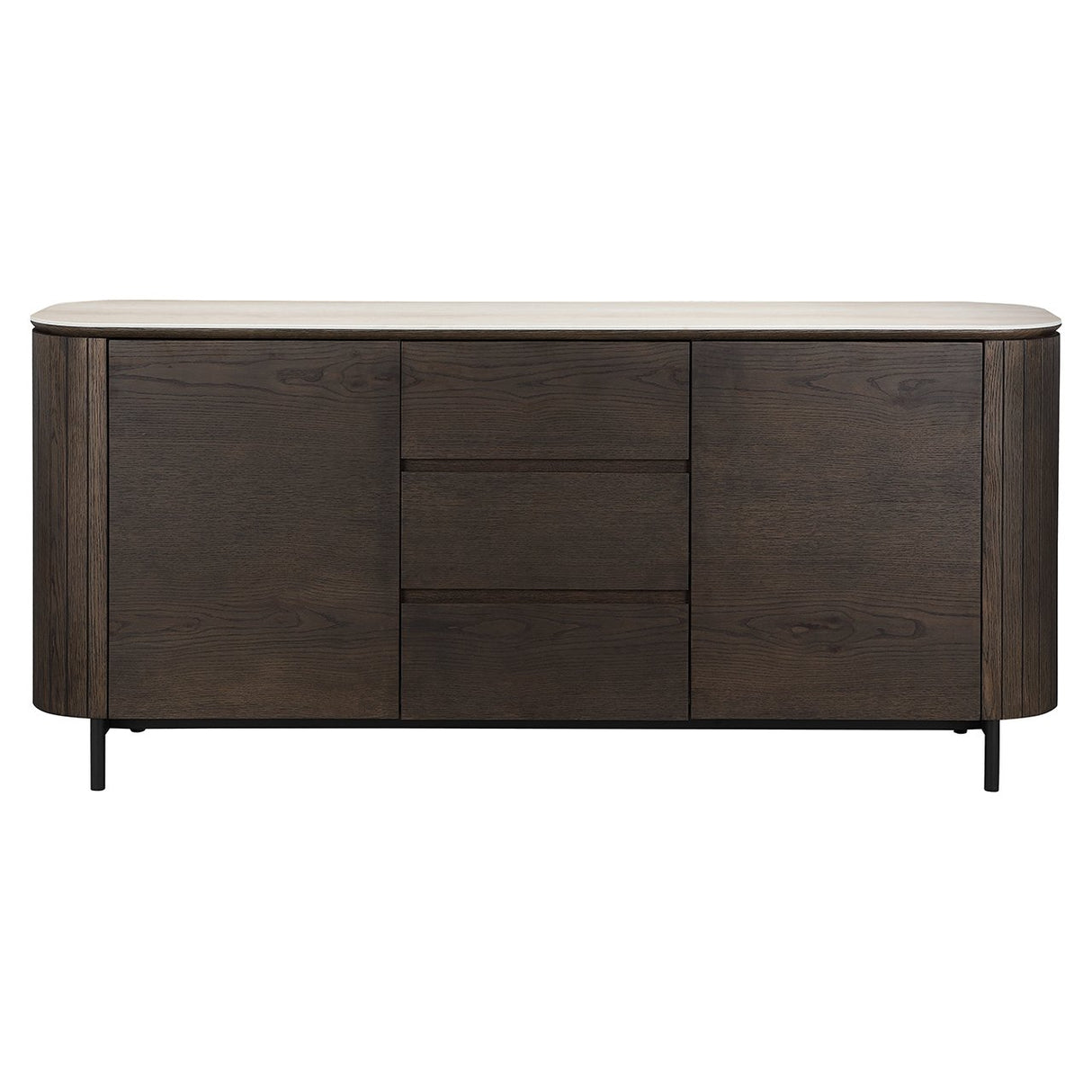 Dressoir Ritz 2-deurs 3-laden (Brown) van Richmond Interiors – Luxe comfort op maat van PureWonen. Vraag naar de beste prijs.