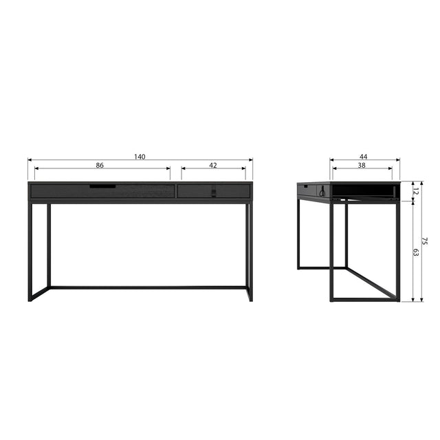 Silas Bureau Essen Blacknight [Fsc] van WOOOD – Luxe comfort op maat van PureWonen. Vraag naar de beste prijs.