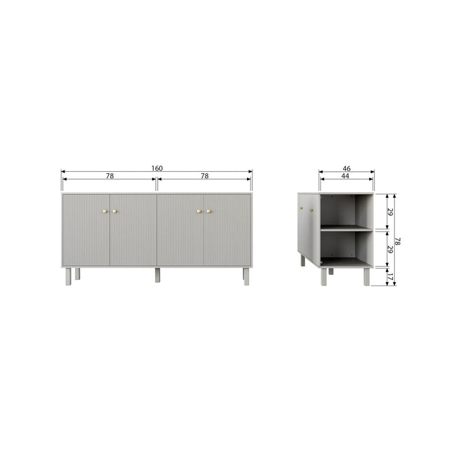 Madu Dressoir Grenen Wolkengrijs [Fsc] van WOOOD – Luxe comfort op maat van PureWonen. Vraag naar de beste prijs.