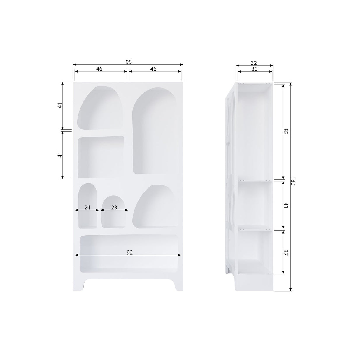 Caz Vakkenkast Breed Wit [Fsc] van WOOOD – Luxe comfort op maat van PureWonen. Vraag naar de beste prijs.
