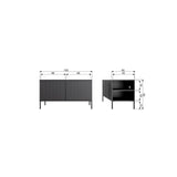 New Gravure Tv Meubel 100 Cm Grenen Dust [Fsc]