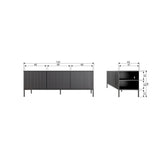 New Gravure Tv Meubel 150 Cm Grenen Dust [Fsc]