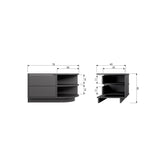 Finca Tv Meubel Rond Rechts 78 Cm Grenen Diepzwart [Fsc] van WOOOD – Luxe comfort op maat van PureWonen. Vraag naar de beste prijs.