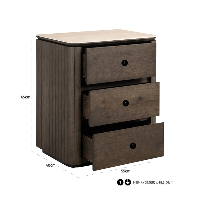 Nachtkastje Ritz brown