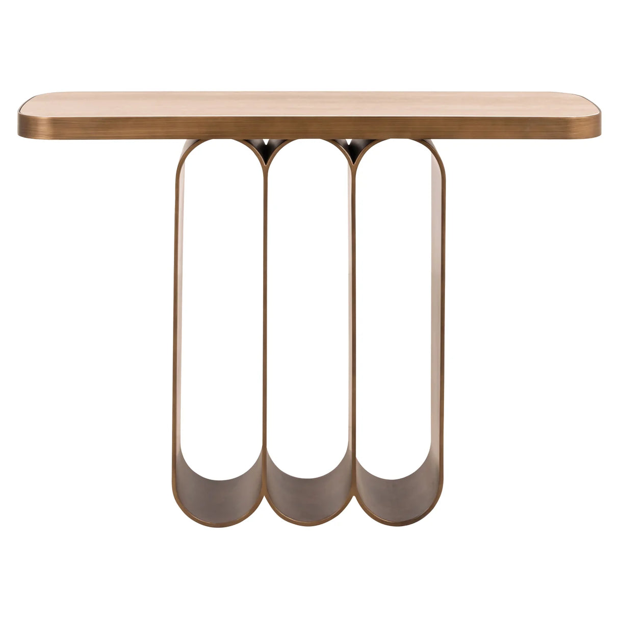 Console Locarno brushed gold
