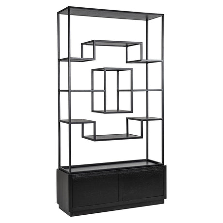 Wandkast Bonvoy black 2-laden (Black) van Richmond Interiors – Luxe comfort op maat van PureWonen. Vraag naar de beste prijs.