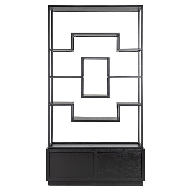Wandkast Bonvoy black 2-laden (Black) van Richmond Interiors – Luxe comfort op maat van PureWonen. Vraag naar de beste prijs.
