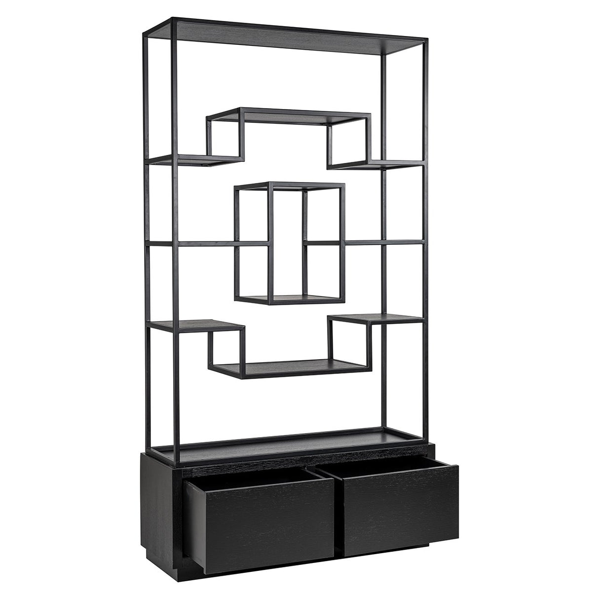 Wandkast Bonvoy black 2-laden (Black) van Richmond Interiors – Luxe comfort op maat van PureWonen. Vraag naar de beste prijs.