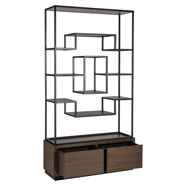 Wandkast Bonvoy brown 2-laden (Brown) van Richmond Interiors – Luxe comfort op maat van PureWonen. Vraag naar de beste prijs.