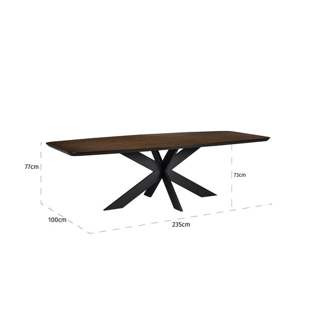 Eettafel Bonvoy brown 235 (Brown) van Richmond Interiors – Luxe comfort op maat van PureWonen. Vraag naar de beste prijs.